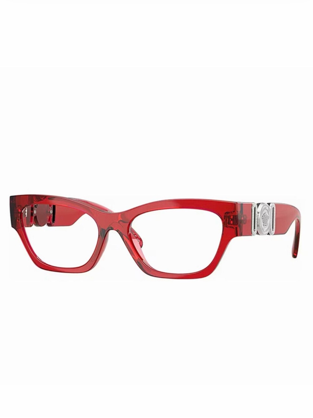 NEW Versace VE3367U 5495 Red Transparent Eyeglasses Authentic